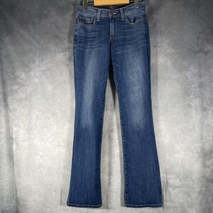 Lucky Brand Sweet Mid Rise Boot Jeans Women Size 2/26 R Dark Wash Flared Grunge